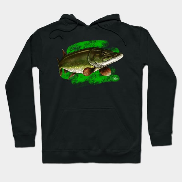 Northern Pike Hoodie by Sandarmi